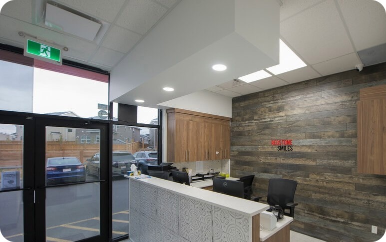 Welcoming Reception Area | Redstone Smiles Dental | General and Family Dentist | NE Calgary
